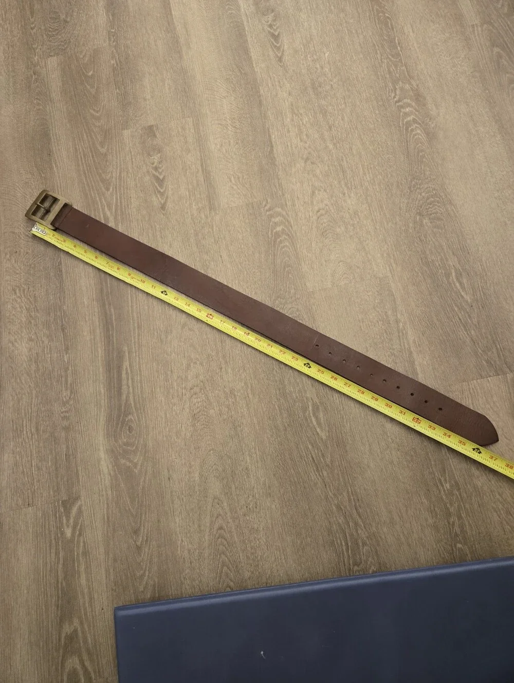 Mens Rustic Wide Brown Leather Belt Dirtbag Grunge Size 30